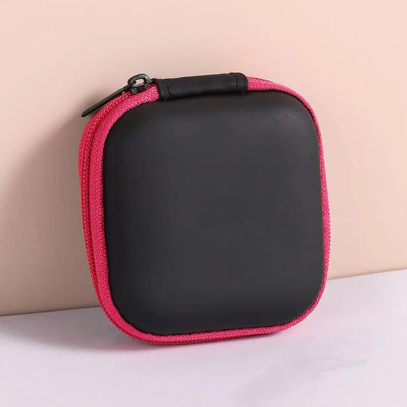 Mini Square EVA Earphone Protective Box Digital Charger Headphone Storage Bag USB Data Cable Organizer Carrying Pouch