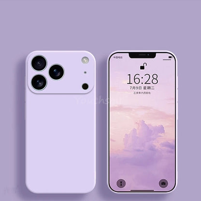 For iPhone 17 Pro Case Liquid Silicone Plain Case For iPhone 17 Pro Air Cover TPU Anti-drop Protect For iPhone 17 Pro Max Cover