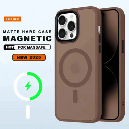 Luxury Matte 16E Magnetic Phone Case For iPhone 14 16 15 Plus 11 12 13 16E 14 15 Pro Max Magsafe Shockproof Protector Hard Cover