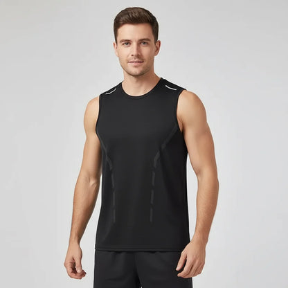 New Sports Quick Dry Men's Vest Summer Outdoor New Gym Fitness Quick Dry Clothing Breathable Lightweight Plus Size O-neck Tank