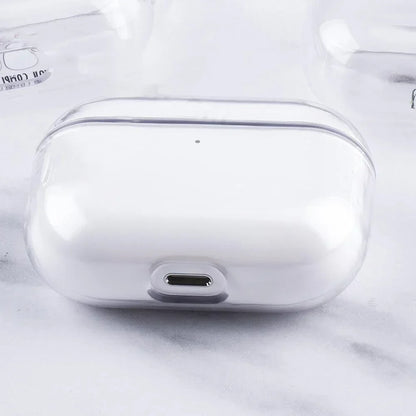 Transparent PC Earphone Case For AirPods 4 3 2 1 Pro 2 USB C Cover Hard Anti-fall Clear Headphone Coque For AirPods 4 4th Pro2