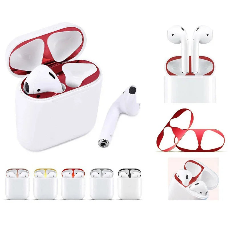 Dust-proof Scratchproof Sticker For AirPods 1 2 Sticker Dust Guard Protective Earphone Film For Apple AirPods 2 1 Cover Stickers