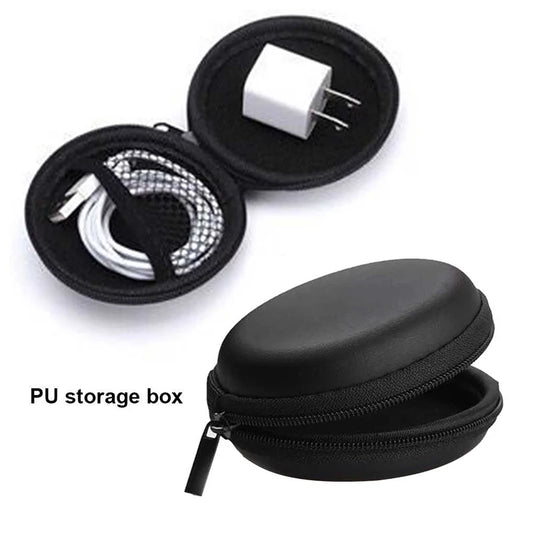 Earphones Holder Case Portable Storage Carrying Hard Bag Box Case For Headphone Accessories Earbuds Memory Card USB Data Cables