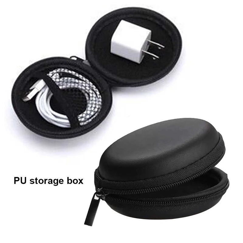 Earphones Holder Case Portable Storage Carrying Hard Bag Box Case For Headphone Accessories Earbuds Memory Card USB Data Cables