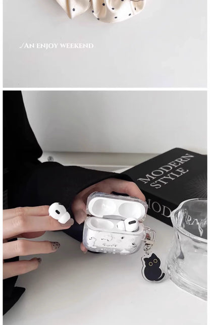 Floral Cute Cat Airpodspro2 Wireless Bluetooth Earphone Protective Cover1/2/3 Generations Cartoon Anti Drop Small And Convenient