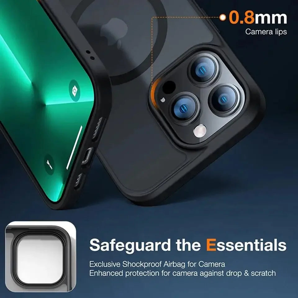 Luxury Matte 16E Magnetic Phone Case For iPhone 14 16 15 Plus 11 12 13 16E 14 15 Pro Max Magsafe Shockproof Protector Hard Cover