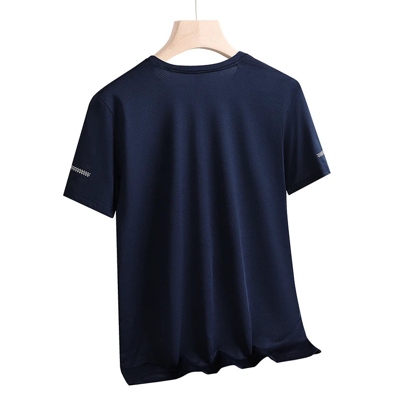 9xl Large Plus Size Quick Dry Short Sleeve T Shirt Gym Jerseys Fitness Trainer Running T-Shirt Teenager Breathable Sportswear