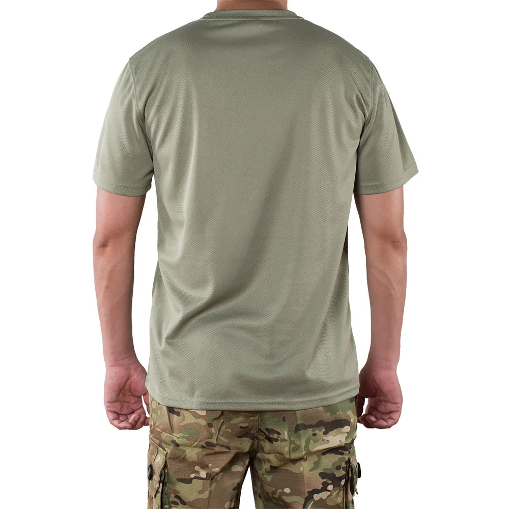 MEGE Men Tactical T Shirt Men's Quick Dry Workout Short Sleeve O-neck Quick-Drying gym T Shirts Plus Size Casual Oversized 4XL