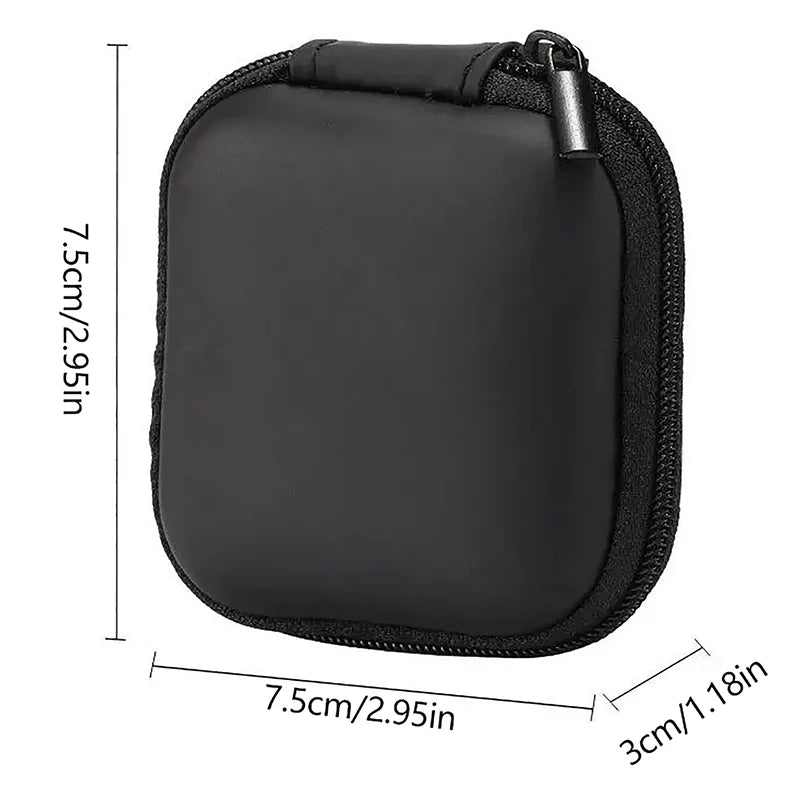 Mini Square EVA Earphone Protective Box Digital Charger Headphone Storage Bag USB Data Cable Organizer Carrying Pouch