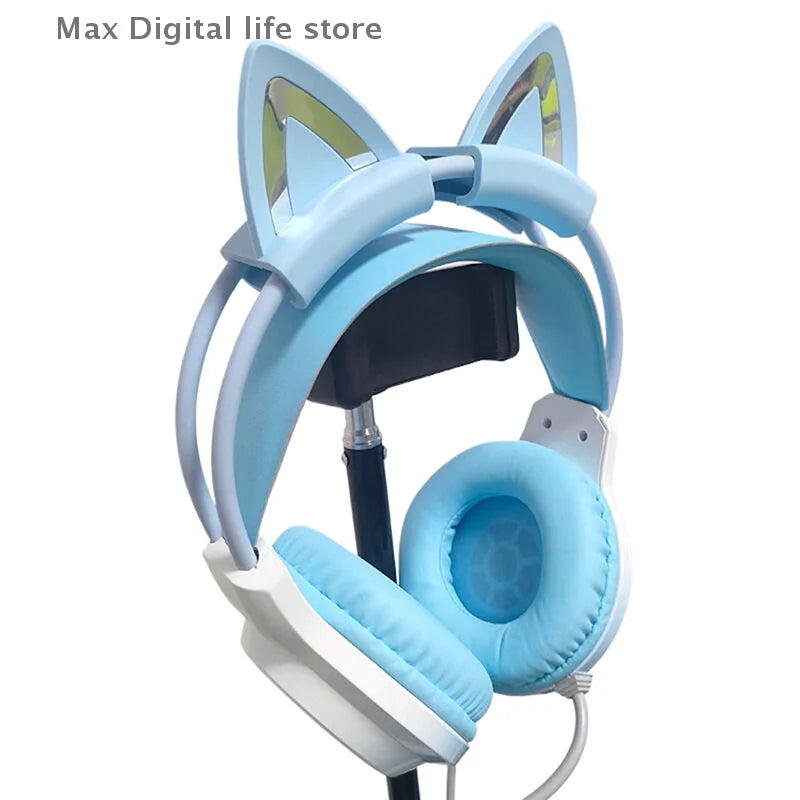 2 Pieces Cat Ear For Earphone Gaming Headsets Attachment Stereo Headset Decoration Lightweight Silicone Pendant