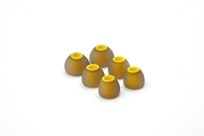 BQEYZ Winter Ultra Eartips Yellow Silicone Earcap 3 Pairs Replacement Silicone Eartips Compatible with BQEYZ Earphone