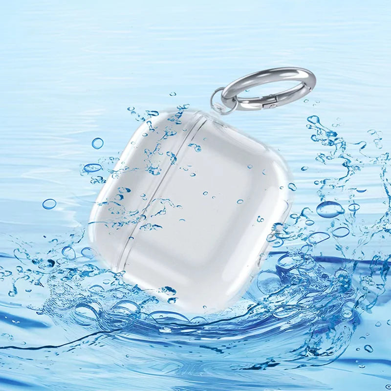 Transparent Case For AirPods 4 Headphones Soft TPU Clear Protective Cover with Keychain For AirPods 4th generation Accessories