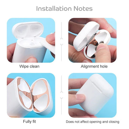 Dust-proof Scratchproof Sticker For AirPods 1 2 Sticker Dust Guard Protective Earphone Film For Apple AirPods 2 1 Cover Stickers