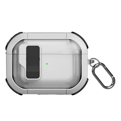 Automatic Switch Safety Lock Case For Airpods 4 For Airpods Pro 2 3 1 case Shockproof Transparent Earphone Case with hook