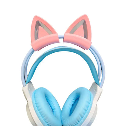 Headphones Accessories Cat Ear For Earphone Gaming Headsets Attachment Stereo Headset Decoration Lightweight Silicone Penda S1V6