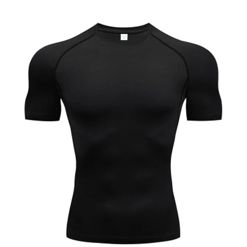 Men's T-shirt Running Sport T Shirt Men Compression Fitness Top Tee Quick Dry Tight Training Gym Sport Running Shirts Men Jersey