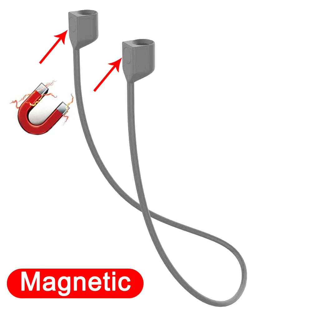 Soft Silicone Anti Lost Magnetic Rope Earphones for Apple Airpods Pro 2 1 3 Huawei FreeBuds Bluetooth Wireless Headphone Straps