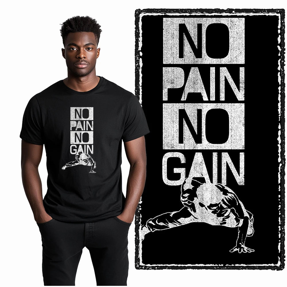 Coolmind YG Fitness Gym Cotton exclusive graphic Men's T-shirt 100% cotton large size fresh black men's new style T-shirt