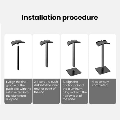Desktop Aluminium Alloy Aluminium for-Bluetooth Headset Stand Holder Headphone Rack Mount Hanger wired Earphone Gamer Hanger PC