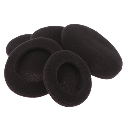 10pcs 3.5/4.5/5.5/6cm Black Foam Ear Pads Protection Thicken Sponge Replacement Cushions Covers Earphones for Headphones