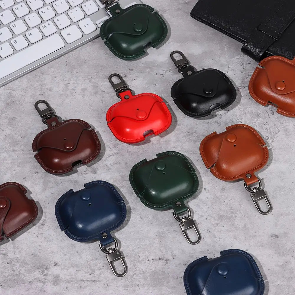 PU Leather Bluetooth Wireless Earphone Case for Apple Airpods 1/2/3/Pro Ultralight Fashion Headphones Case Protective Cover