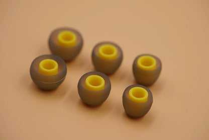 BQEYZ Winter Ultra Eartips Yellow Silicone Earcap 3 Pairs Replacement Silicone Eartips Compatible with BQEYZ Earphone
