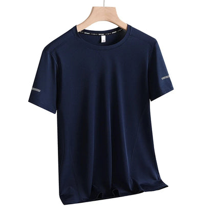 9xl Large Plus Size Quick Dry Short Sleeve T Shirt Gym Jerseys Fitness Trainer Running T-Shirt Teenager Breathable Sportswear