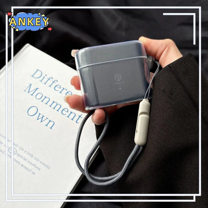 for ROSESELSA Earfree i5 Case Soft Clear TPU Shockproof Protective Cover Accessories with Lanyard