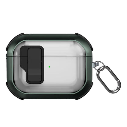 Automatic Switch Safety Lock Case For Airpods 4 For Airpods Pro 2 3 1 case Shockproof Transparent Earphone Case with hook