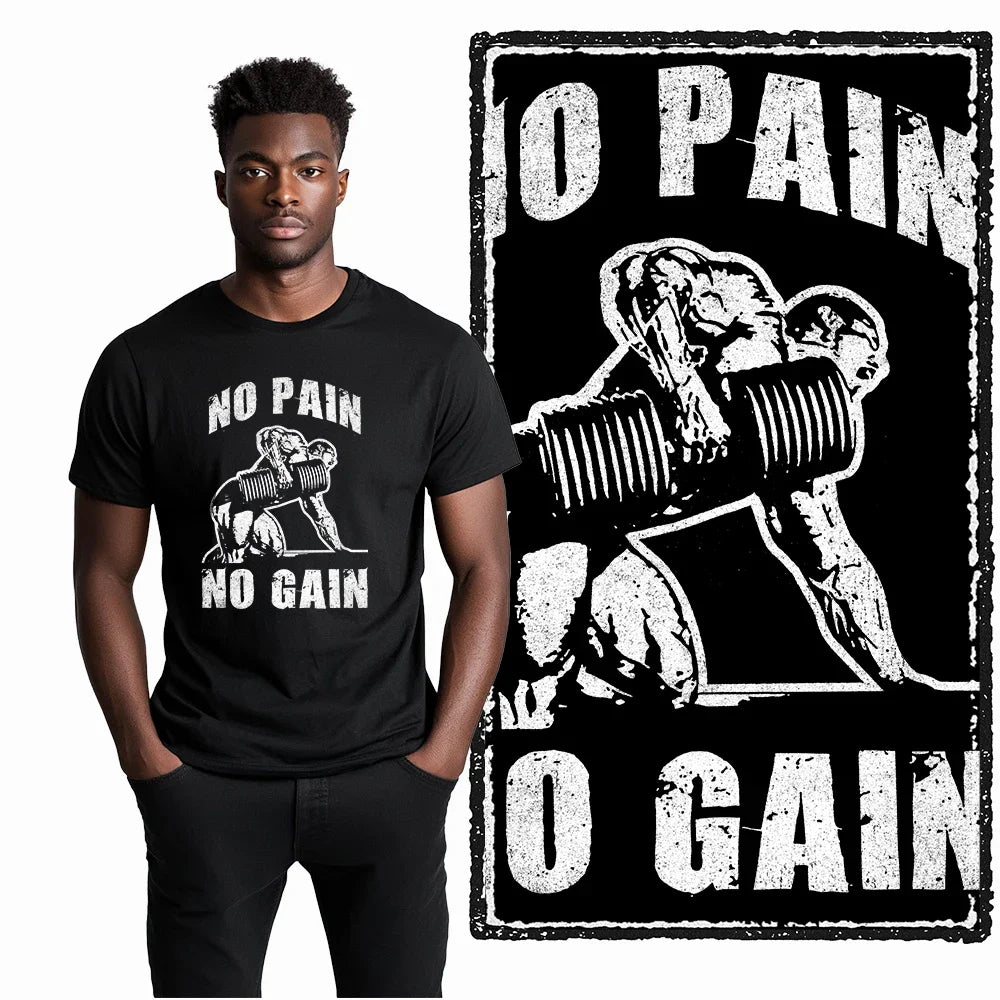 Coolmind YG Fitness Gym Cotton exclusive graphic Men's T-shirt 100% cotton large size fresh black men's new style T-shirt