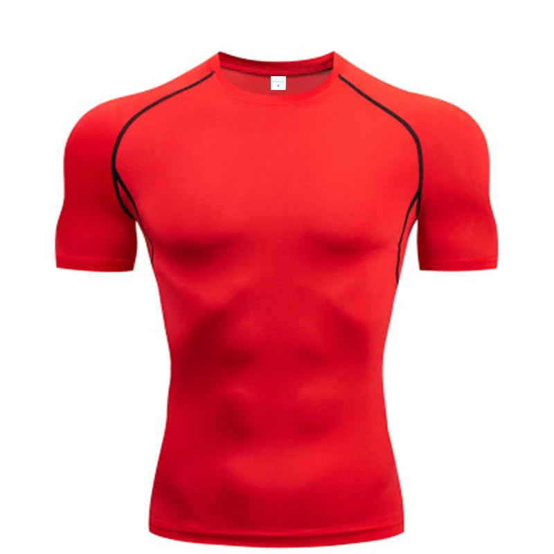 Men's T-shirt Running Sport T Shirt Men Compression Fitness Top Tee Quick Dry Tight Training Gym Sport Running Shirts Men Jersey