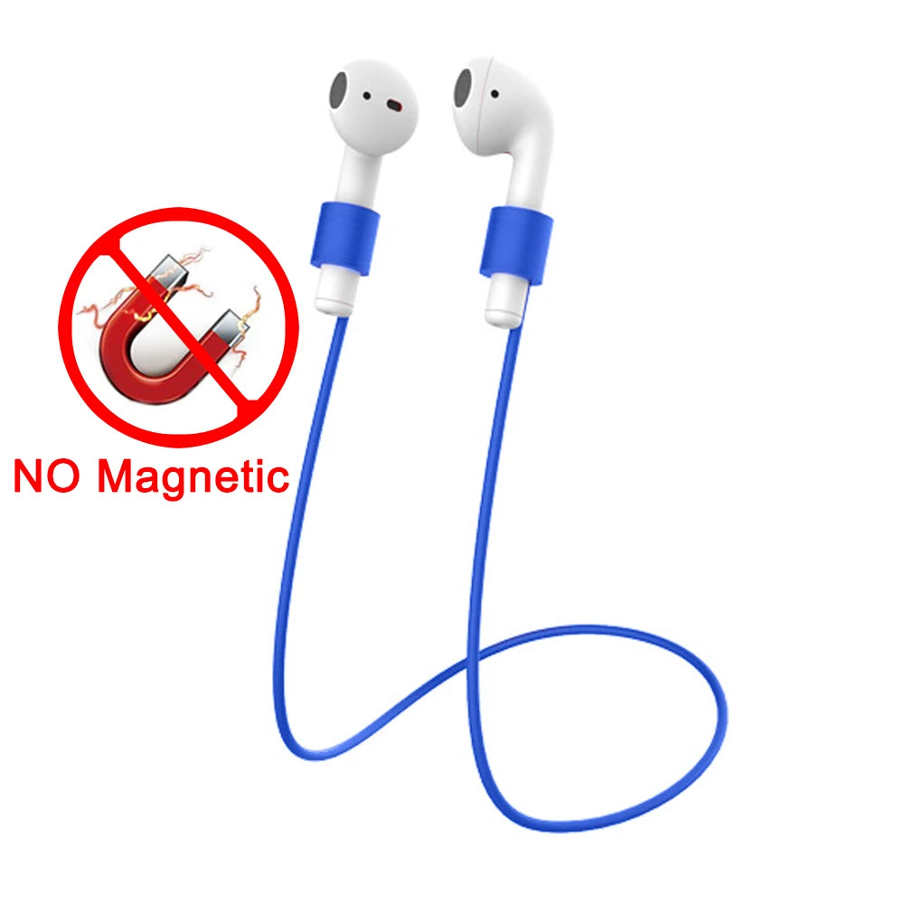 Magnetic Anti-Lost Silicone Earphone Neck Rope For AirPods 1 2 3 Pro Wireless Bluetooth Headphone Neck Strap Cord String Lanyard