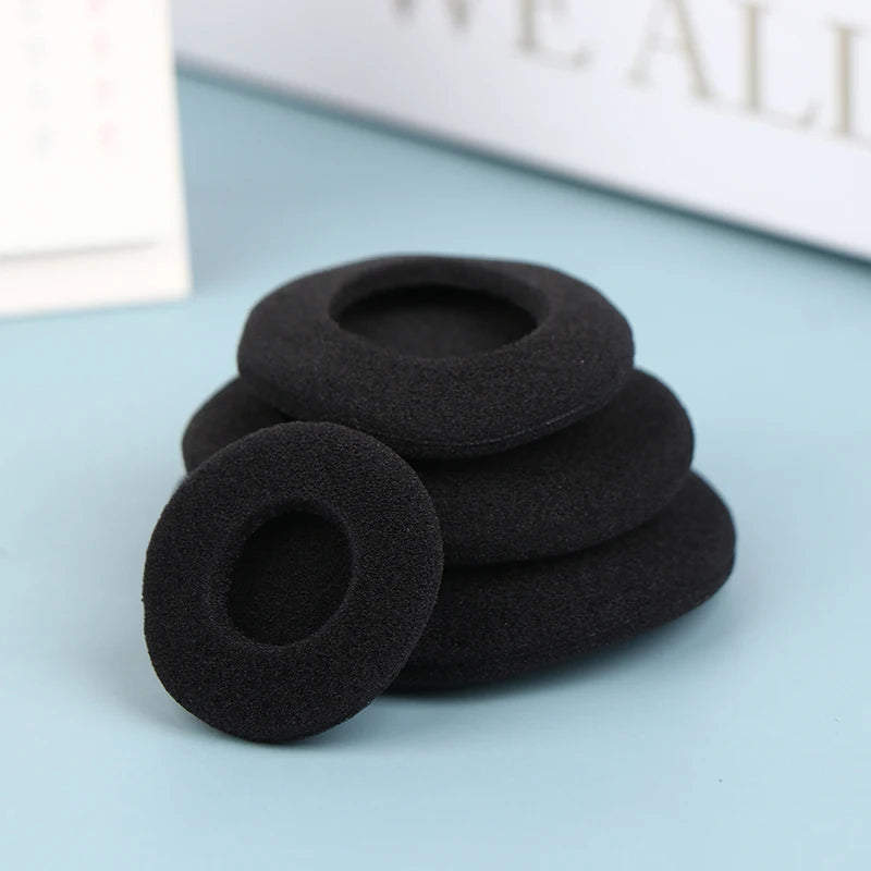 10pcs 3.5/4.5/5.5/6cm Black Foam Ear Pads Protection Thicken Sponge Replacement Cushions Covers Earphones for Headphones