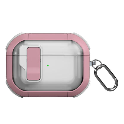 Automatic Switch Safety Lock Case For Airpods 4 For Airpods Pro 2 3 1 case Shockproof Transparent Earphone Case with hook