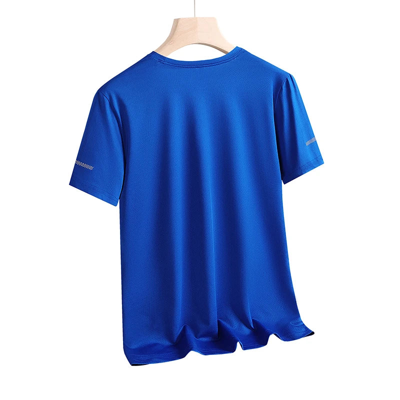 9xl Large Plus Size Quick Dry Short Sleeve T Shirt Gym Jerseys Fitness Trainer Running T-Shirt Teenager Breathable Sportswear