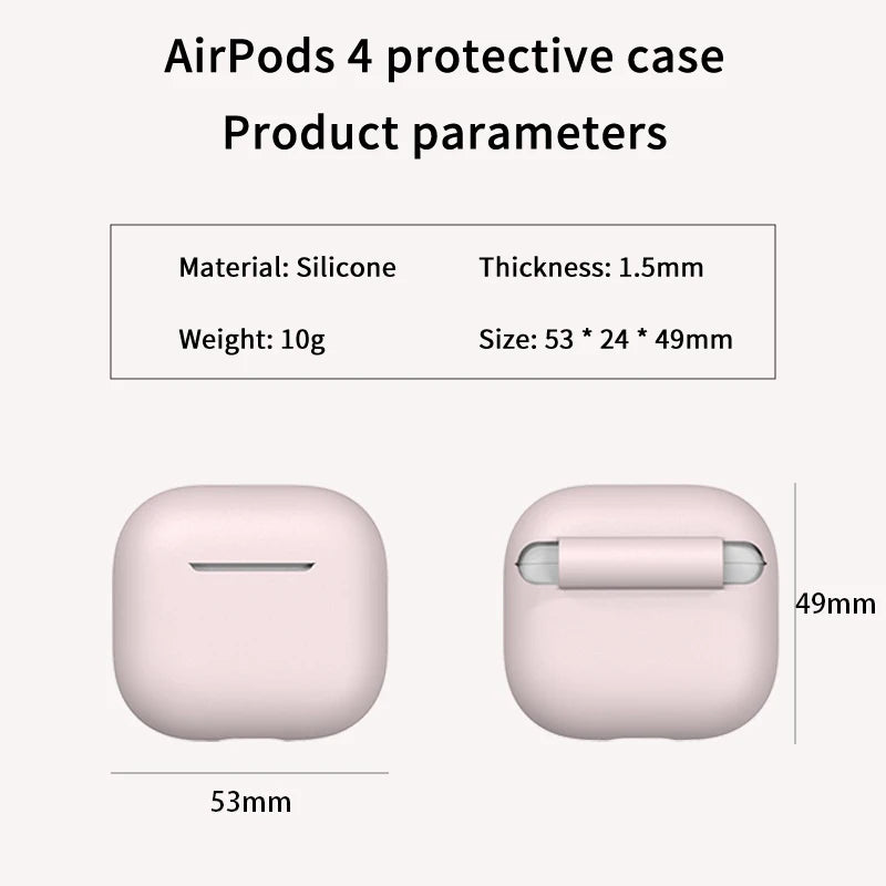 New Case For Apple AirPods 4 Silicone Protective Cover With Charging Port Anti-Dust Dirt Dust Plug For Airpods 4 Earphone Case
