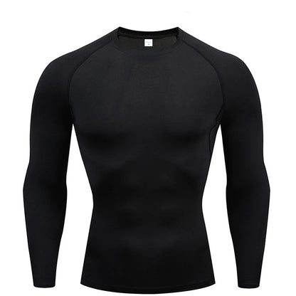 Men's T-shirt Running Sport T Shirt Men Compression Fitness Top Tee Quick Dry Tight Training Gym Sport Running Shirts Men Jersey