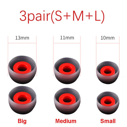3/1 Pairs Ear Pads For Headphones Earphone Tips Silicone Ear Tips Small In-ear Earphone Covers Earbuds Eartips Accessories
