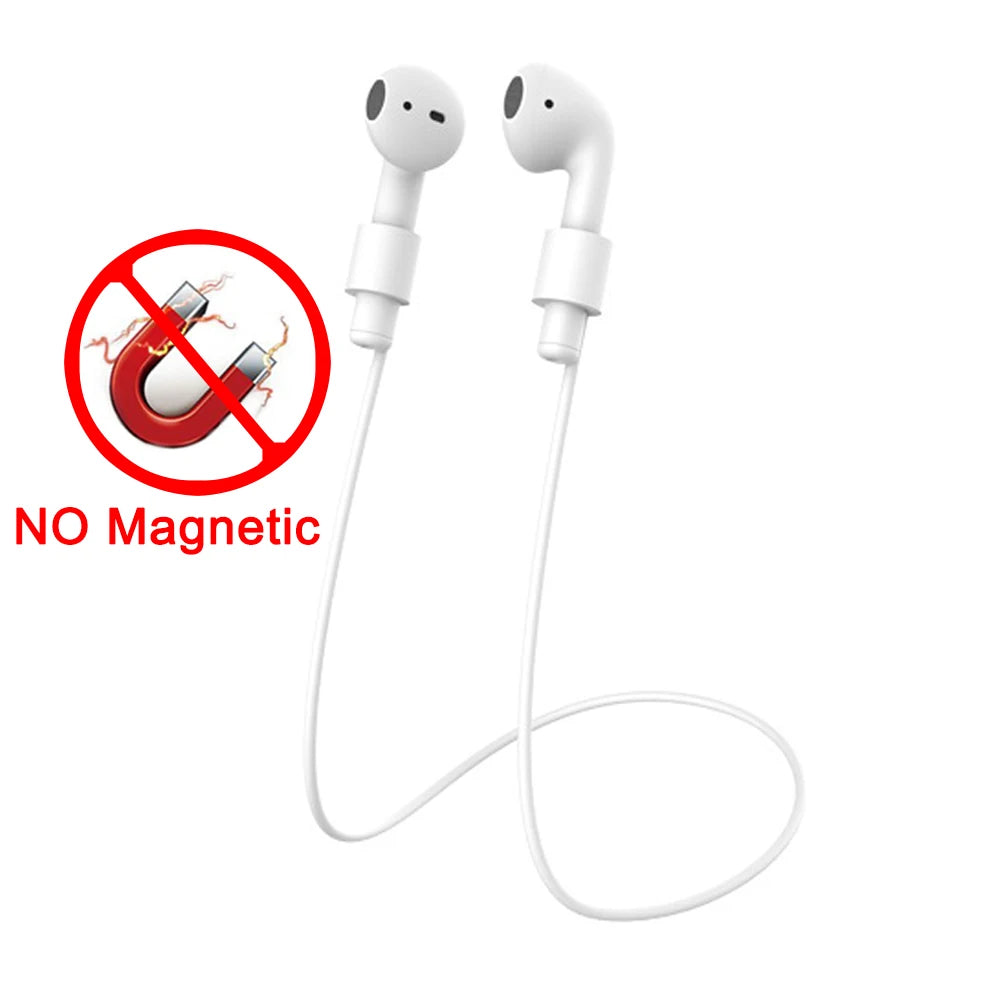 Magnetic Anti-Lost Silicone Earphone Neck Rope For AirPods 1 2 3 Pro Wireless Bluetooth Headphone Neck Strap Cord String Lanyard