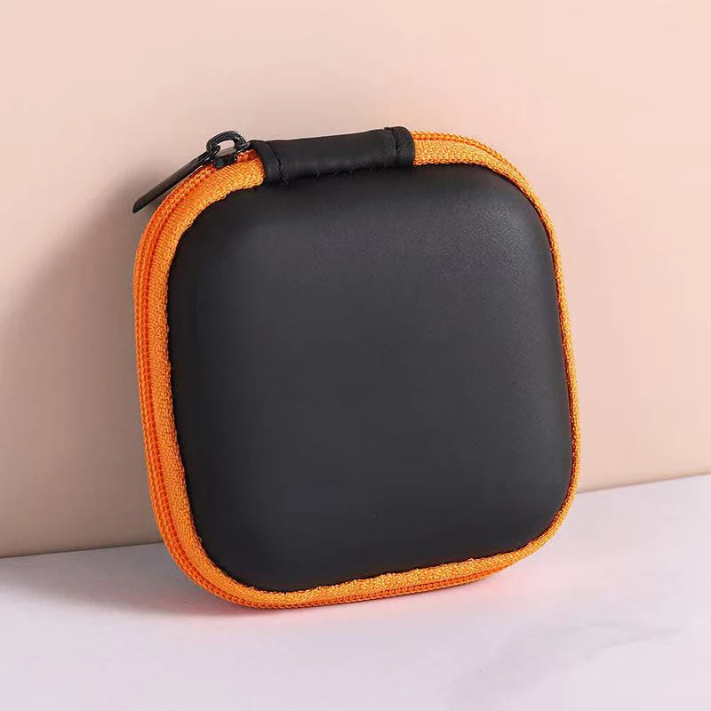 Mini Square EVA Earphone Protective Box Digital Charger Headphone Storage Bag USB Data Cable Organizer Carrying Pouch