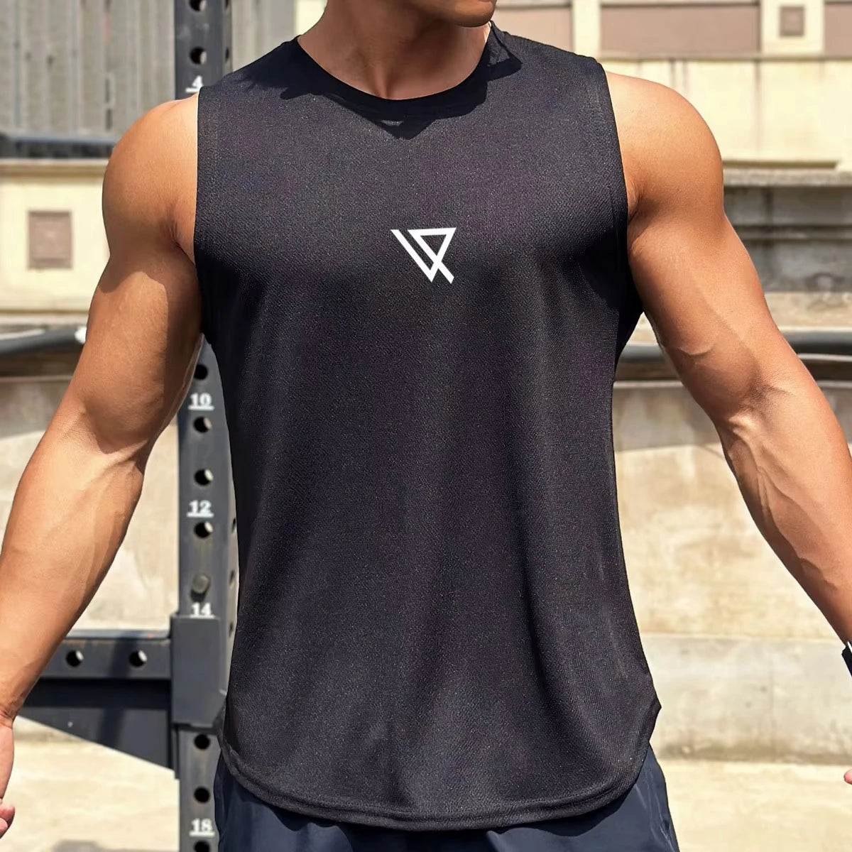 New Quick Drying Gym Fitness Men's Tank Tops Summer Trend Crew Neck Sleeveless Shirt 3D Print Loose Breathable Sports Tees Vest