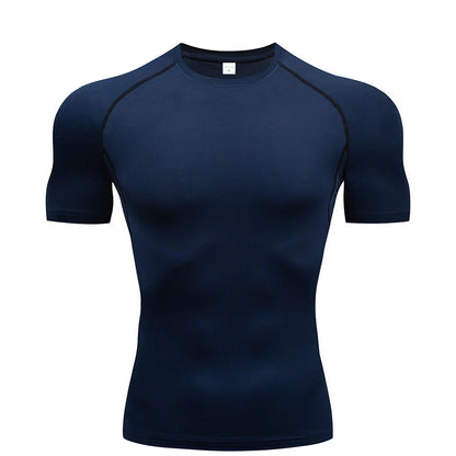 Men's T-shirt Running Sport T Shirt Men Compression Fitness Top Tee Quick Dry Tight Training Gym Sport Running Shirts Men Jersey
