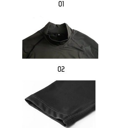 Mens Sportswear Trainning Exercise T-Shirts Compression Fitness Long Sleeve Sports Red Bull Shirts Quick Dry Tight Gym Clothing