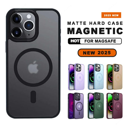 Luxury Matte 16E Magnetic Phone Case For iPhone 14 16 15 Plus 11 12 13 16E 14 15 Pro Max Magsafe Shockproof Protector Hard Cover