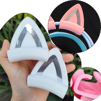 Headphones Accessories Cat Ear For Earphone Gaming Headsets Attachment Stereo Headset Decoration Lightweight Silicone Penda S1V6