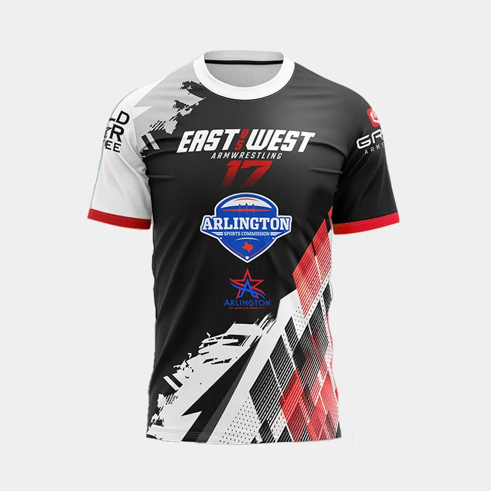 Men's T-shirt Arm Wrestling Jersey Fan Wrist Training Fitness Short Sleeve Fashion Quick Dry Breathable Tees Summer O-neck Tops