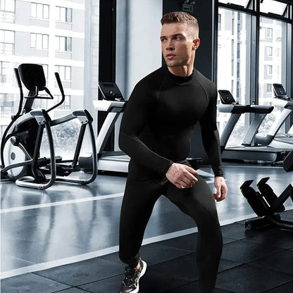 Mens Sportswear Trainning Exercise T-Shirts Compression Fitness Long Sleeve Sports Red Bull Shirts Quick Dry Tight Gym Clothing