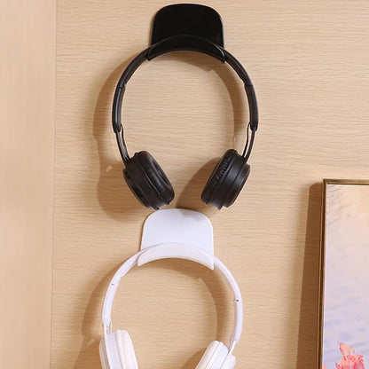 Punch-free Head-mounted Headphone Bracket Storage Hook Dormitory Wall-mounted Computer Headset Holder Earphone Display Stand
