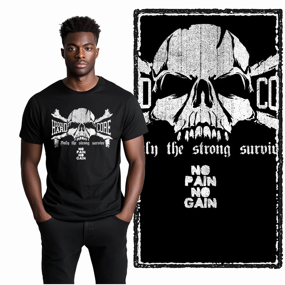 Coolmind YG Fitness Gym Cotton exclusive graphic Men's T-shirt 100% cotton large size fresh black men's new style T-shirt