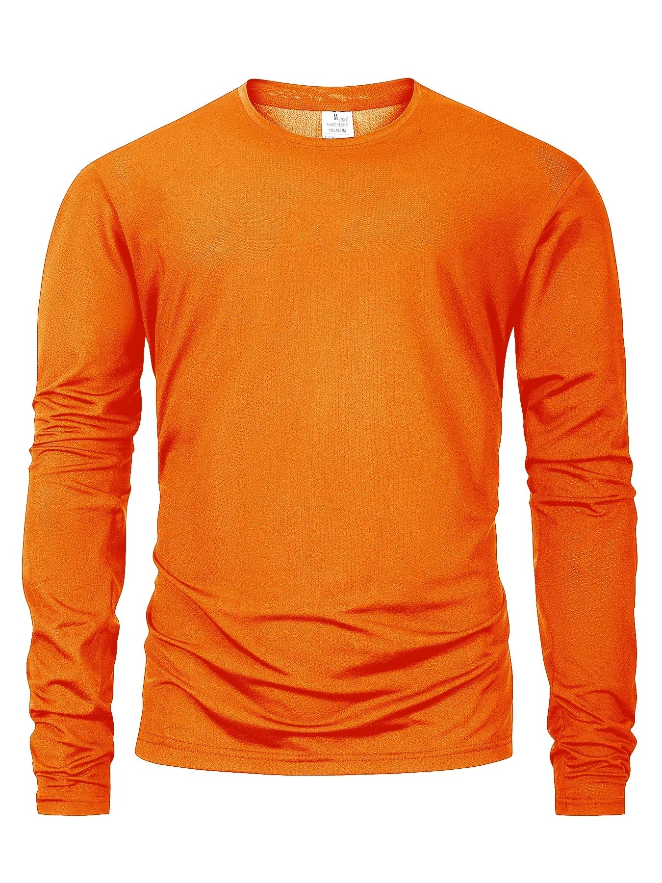 Mens Long Sleeved Casual T-Shirt Solid Color Cotton O-neck Long Sleeved High Quality Basic T-shirt Male Loose Breathable Tops